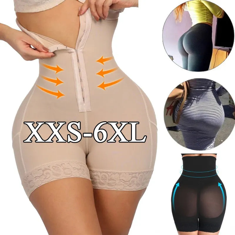 Breasted Lace Butt Lifter espartilho para mulheres, alta cintura trainer, shapewear corpo, emagrecimento calcinha, barriga controle shorts, roupa interior