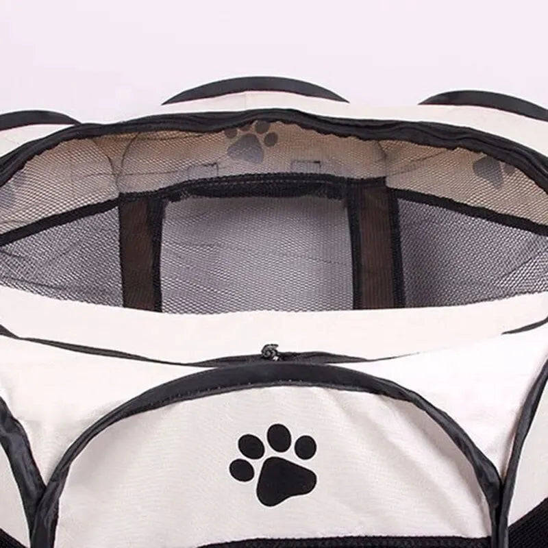 Tenda dobrável portátil para animais de estimação, canil, cerca octogonal, abrigo para cachorros, fácil de usar, operação fácil ao ar livre, gaiolas grandes para cães e gatos