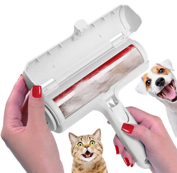 Rolo removedor de pêlos de animais de estimação - Removedor de pêlos de cães e gatos com base autolimpante - Ferramenta eficiente de remoção de pêlos de animais - Perfeito para móveis