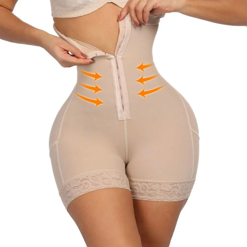 Breasted Lace Butt Lifter espartilho para mulheres, alta cintura train