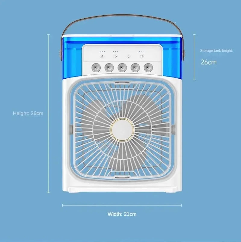 Umidificador portátil do ventilador do refrigerador de ar com reservatório de água conduzido por Usb